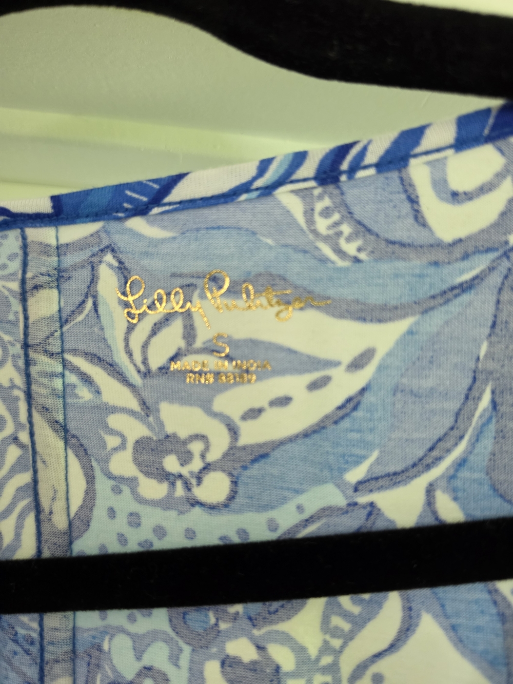 NWT Lilly Pulitzer Blue and White Floral Sleeveless Dress - Picture 4 of 9